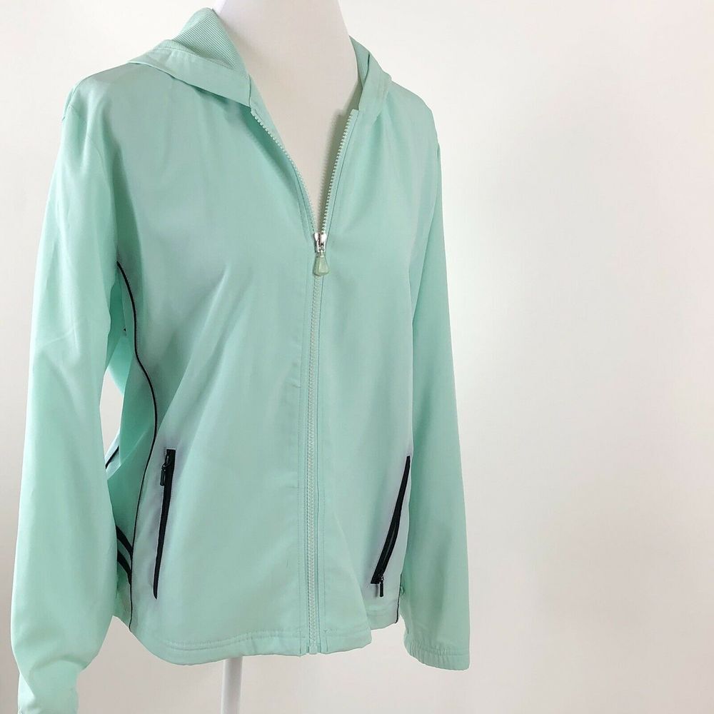 Coldwater Creek Womens Jacket Size Large Hooded Wind Breaker New $89
